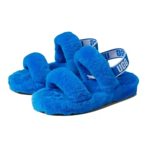 NEW UGG Sizes 8, 9, 10 Women's Oh Yeah Shearling Slingback Slippers - Blue, Dive
