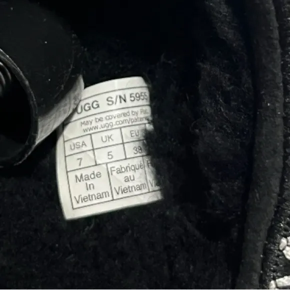 NEW UGG Tasman Leather Slip On Slippers with Knitted Collar