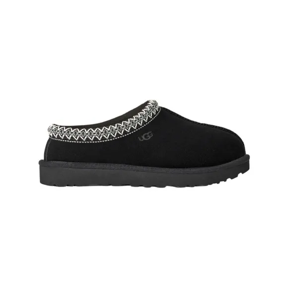 NEW UGG Tasman Leather Slip On Slippers with Knitted Collar