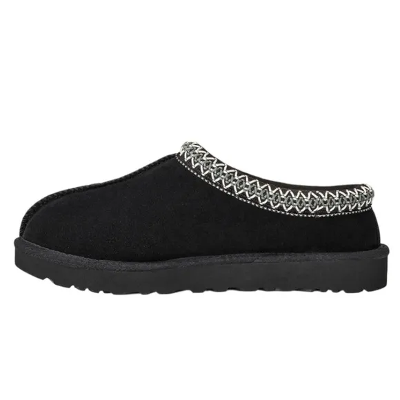 NEW UGG Tasman Leather Slip On Slippers with Knitted Collar
