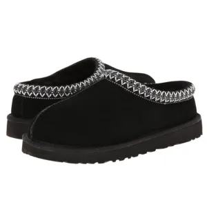 NEW UGG Tasman Leather Slip On Slippers with Knitted Collar
