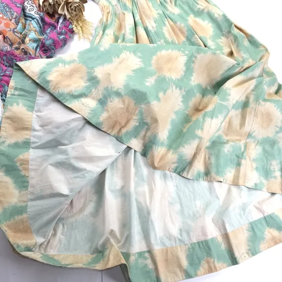 New Ulla Johnson Gorgeous. Green and Cream Luxury Brand Dress w/ Pockets…