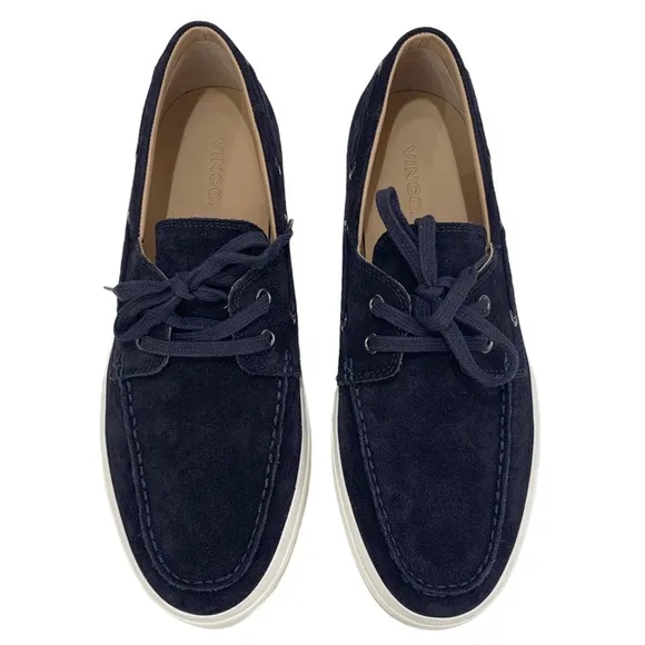 NEW Vince Ferry Lace Up Boat Suede Shoes