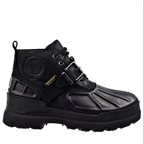 New w/Box Polo Ralph Lauren Oslo Low Genuine Leather/Suede Waterproof Lug Boots
