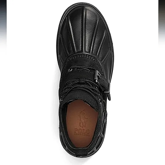 New w/Box Polo Ralph Lauren Oslo Low Genuine Leather/Suede Waterproof Lug Boots
