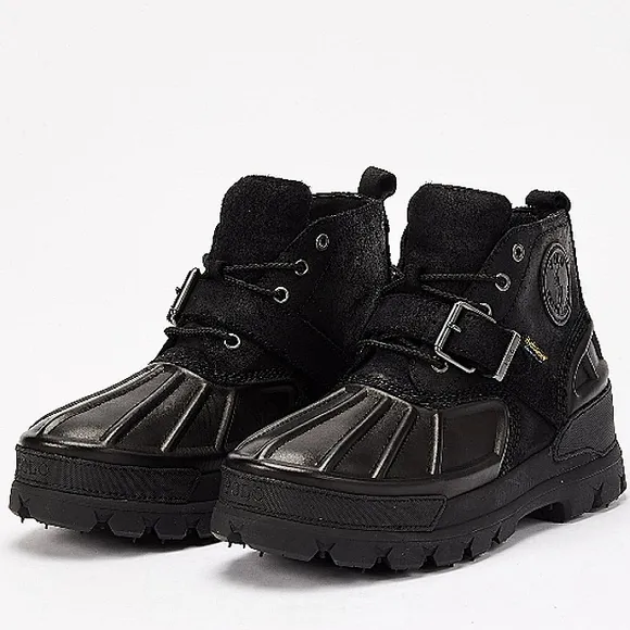New w/Box Polo Ralph Lauren Oslo Low Genuine Leather/Suede Waterproof Lug Boots