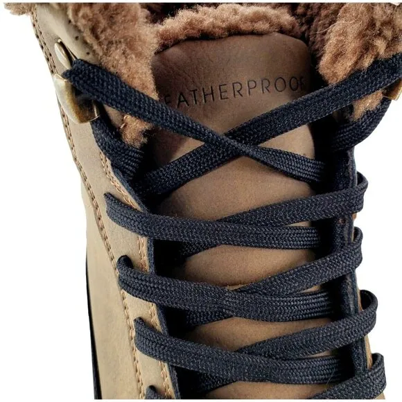 New WEATHERPROOF Winter Boots Mens 9 Logjam Memory Foam Lace-up Outdoor Shoe
