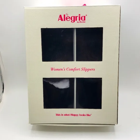 NEW WITH BOX!!! Alegria Leisurelee 2 Women's Slipper Black 10.5-11 M US