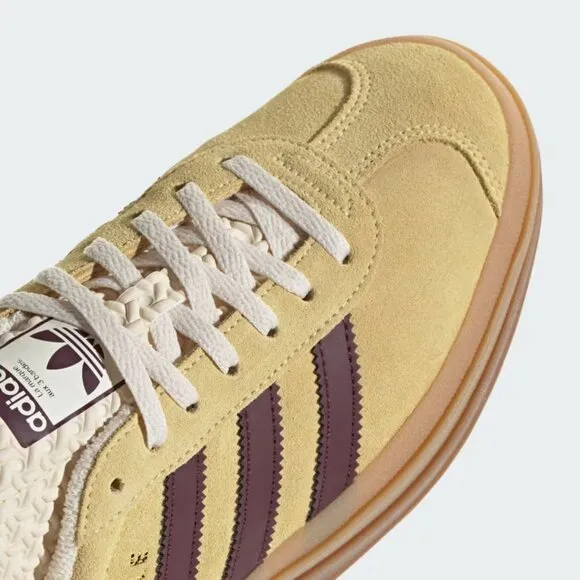 [NEW] Women's adidas Gazelle Bold Shoes 'Almost Yellow' IF5937