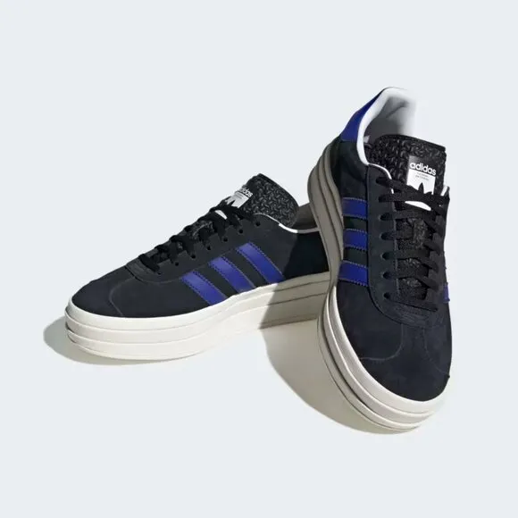 [NEW] Women's adidas Gazelle Bold Shoes 'Black' HQ4408