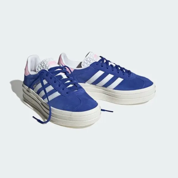 [NEW] Women's adidas Gazelle Bold Shoes Blue HQ6894