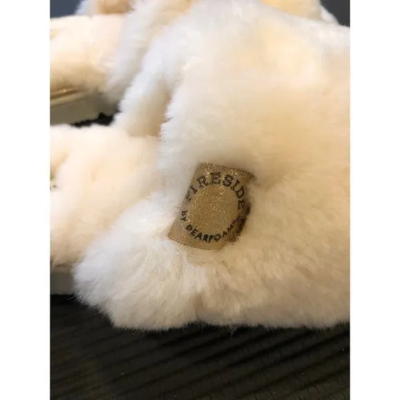 NEW Women's Fireside by Dearfoam Cairns sheepskin slide size 8