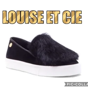 New Women's Suede‎ Black Sneakers by Louise Et Cie