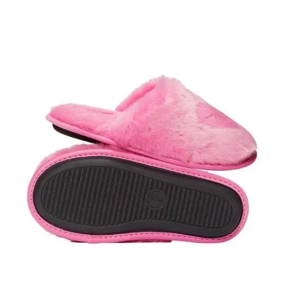NEW XL (TALL) VICTORIA'S SECRET Hearts Hollywood Pink Satin Pajama and slipper