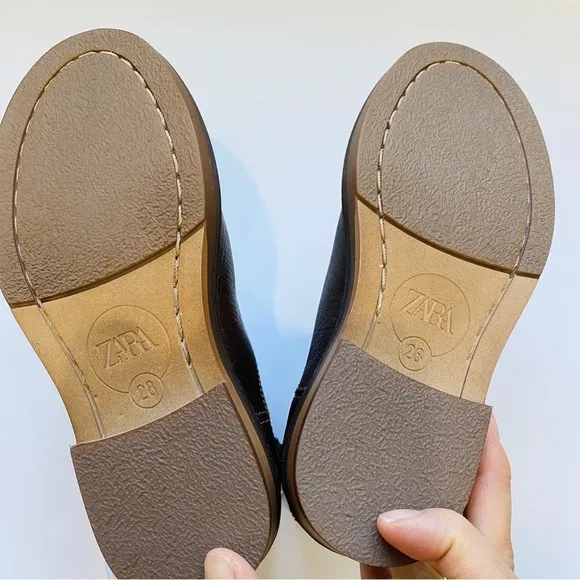 NEW Zara Little Girls leather ankle booties