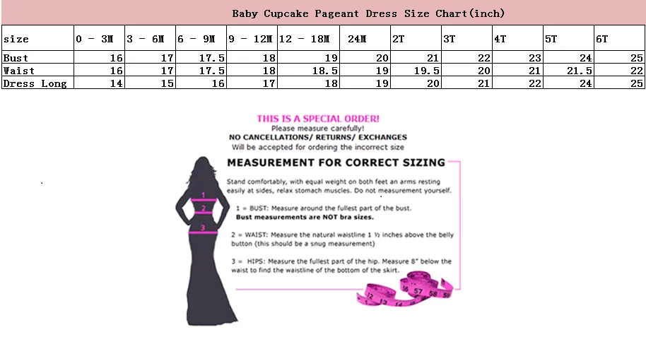 Newborn/Infant/toddler/baby/children/kids Girl's Pageant Dress