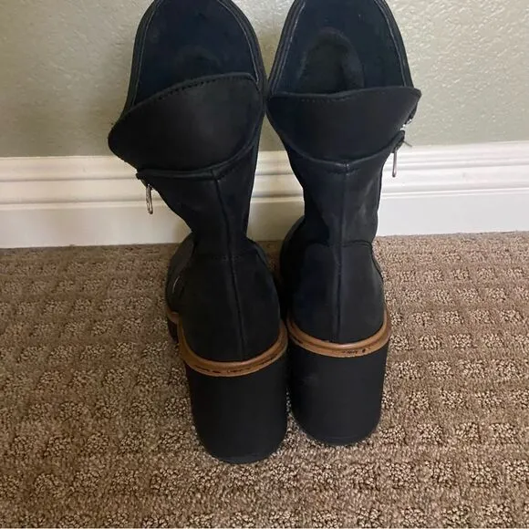 New Free People Jack Zip Ankle Boots in Black 38.5 38 1/2