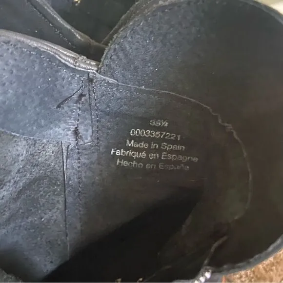 New Free People Jack Zip Ankle Boots in Black 38.5 38 1/2