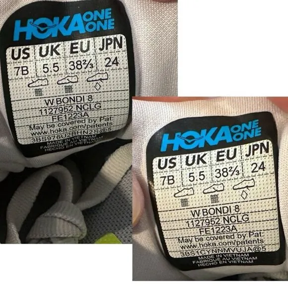 NEW HOKA Bondi 8 Running Shoes Sneakers Womens 7 EU 38 2/3