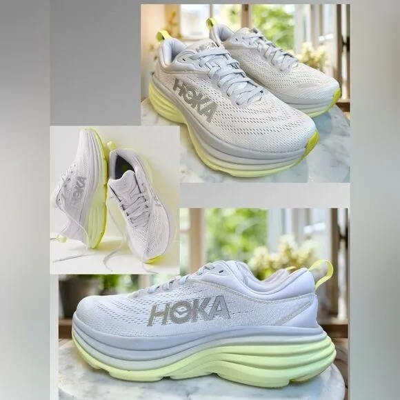 NEW HOKA Bondi 8 Running Shoes Sneakers Womens 7 EU 38 2/3