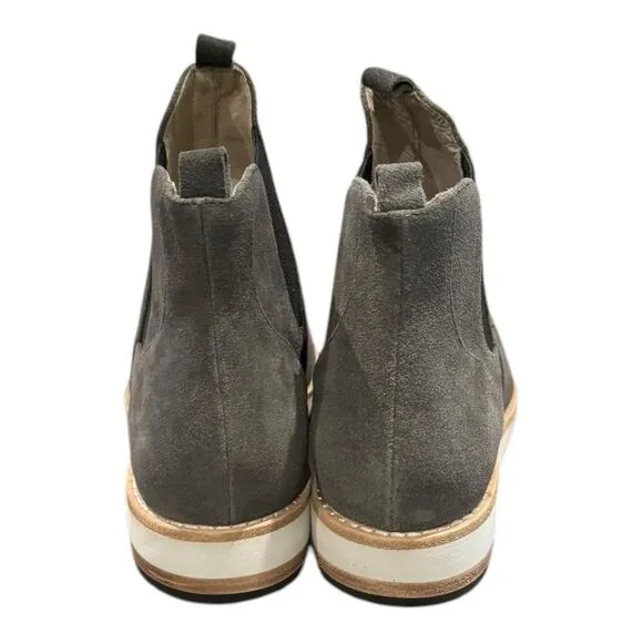 NEW Matt Bernson Infinity Gray Suede Leather Chelsea Ankle Boots Booties 6.5