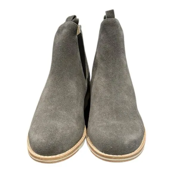 NEW Matt Bernson Infinity Gray Suede Leather Chelsea Ankle Boots Booties 6.5