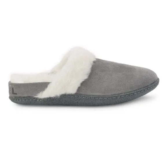 NEW SOREL faux fur slippers grey 5