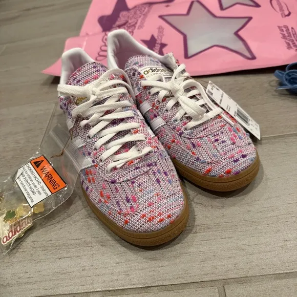 NIB ADIDAS WEST NYC x TIP TOP SHOES Handball Spezial 7 Pink Bouclé White Run Big