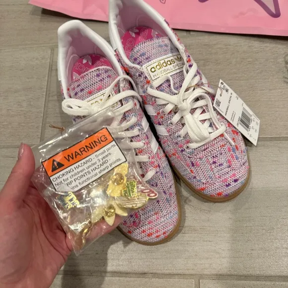 NIB ADIDAS WEST NYC x TIP TOP SHOES Handball Spezial 7 Pink Bouclé White Run Big