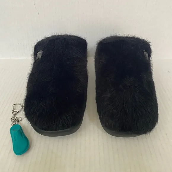 NIB ALEGRIA WARM-LINED SLIPPERS – LOUNGEREE, BLACK Size 6-6.5