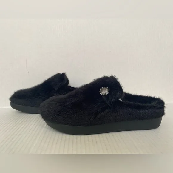 NIB ALEGRIA WARM-LINED SLIPPERS – LOUNGEREE, BLACK Size 6-6.5
