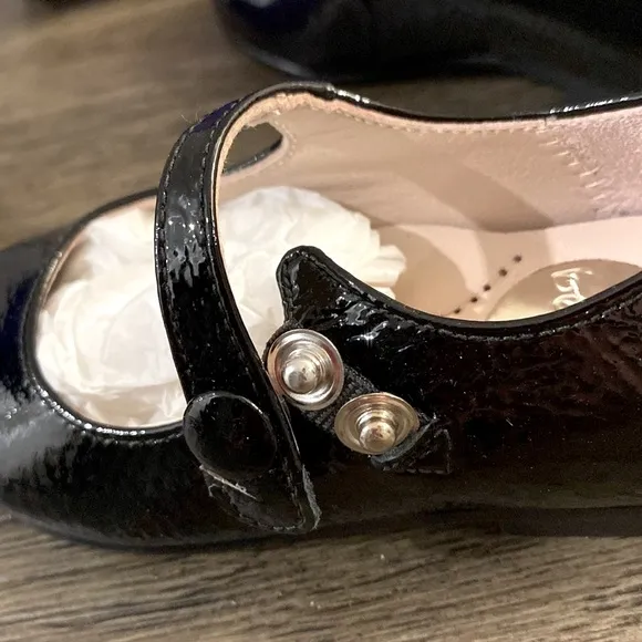 NIB [Berberlis] Valeria Black Patent Leather Mary Janes Girls Sz EU 22 / US 6.5