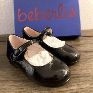 NIB [Berberlis] Valeria Black Patent Leather Mary Janes Girls Sz EU 22 / US 6.5