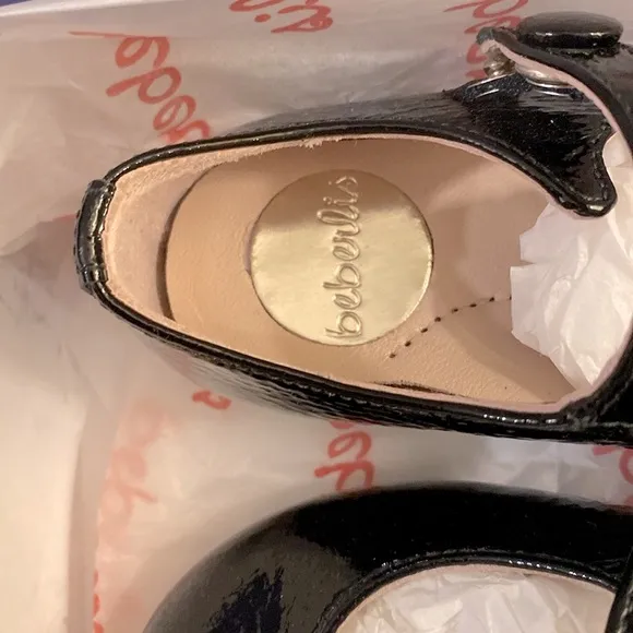 NIB [Berberlis] Valeria Black Patent Leather Mary Janes Girls Sz EU 22 / US 6.5