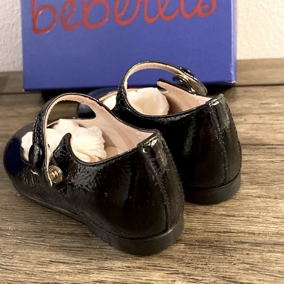 NIB [Berberlis] Valeria Black Patent Leather Mary Janes Girls Sz EU 22 / US 6.5
