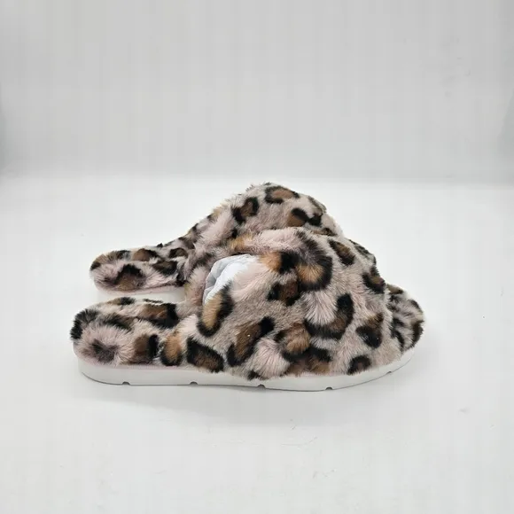 NIB Dolce Vita Women's Pillar Leopard Faux Fur Slide Fashion Slippers Size 6