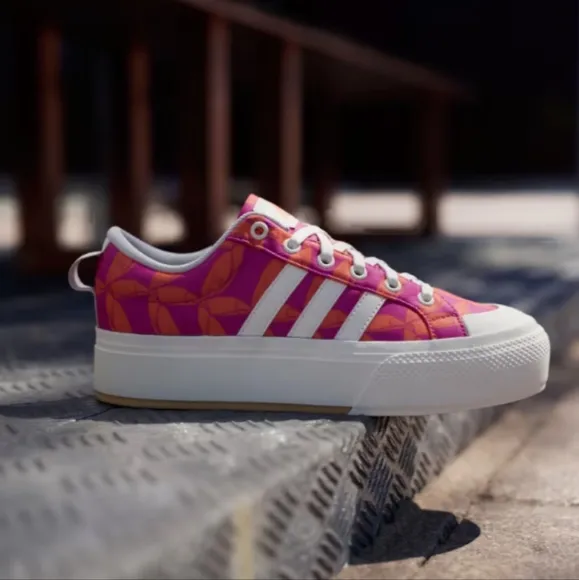 NIB FARM Rio Bravada 2.0 Platform Sneaker Adidas Collab Women's Size 10.5 Tucan