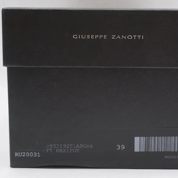 NIB [Giuseppe Zanotti] Metallic Black/Silver Slide Sandals Men's EU 39, US 6