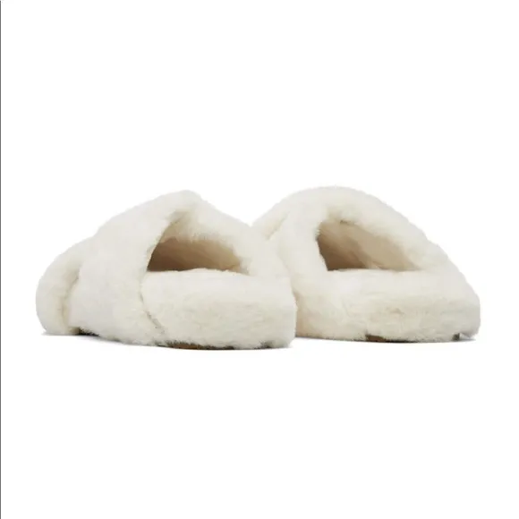 NIB! TOMS Size 10 susie natural faux fur slippers