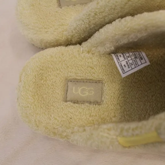 NIB UGG WOMEN'S TERRY SLIDE SLIP ON‎ SLIPPERS YELLOW