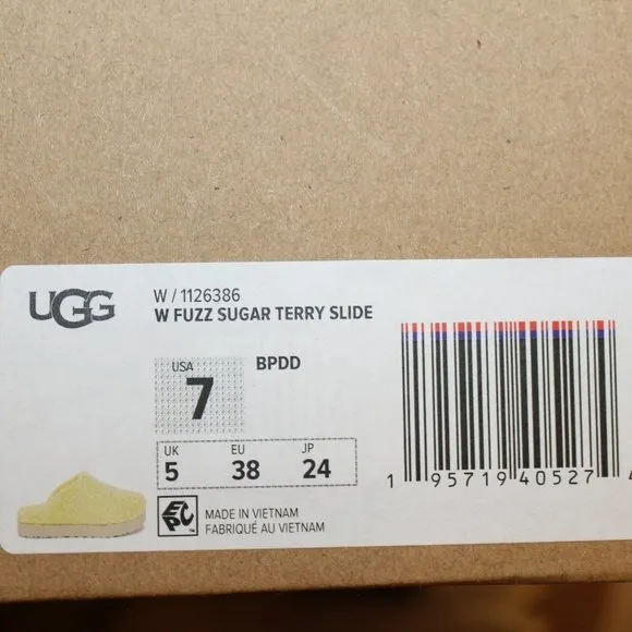 NIB UGG WOMEN'S TERRY SLIDE SLIP ON‎ SLIPPERS YELLOW