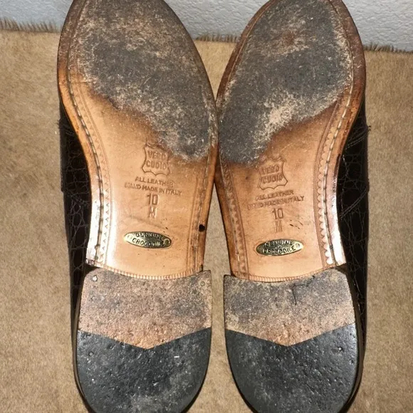 NICE! Men's $1195 ZELLI Genuine Crocodile Alligator Boots Loafers‎ Shoes 10 M