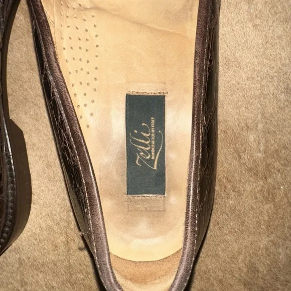 NICE! Men's $1195 ZELLI Genuine Crocodile Alligator Boots Loafers‎ Shoes 10 M
