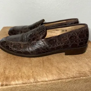 NICE! Men's $1195 ZELLI Genuine Crocodile Alligator Boots Loafers‎ Shoes 10 M
