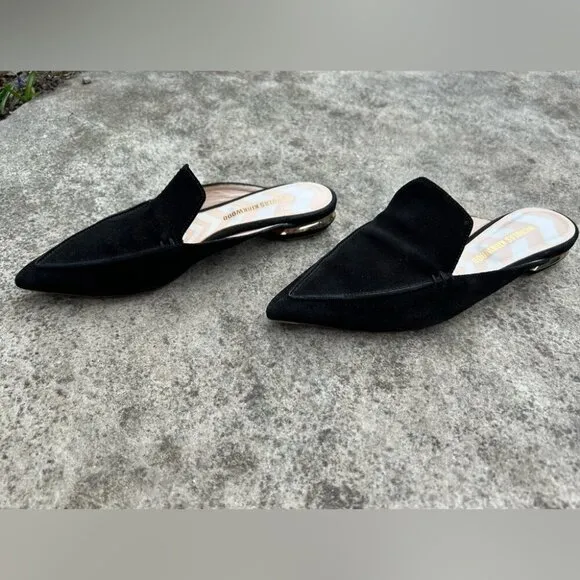 Nicholas Kirkwood Beya Suede Slide Mules Slippers, Size 36.5