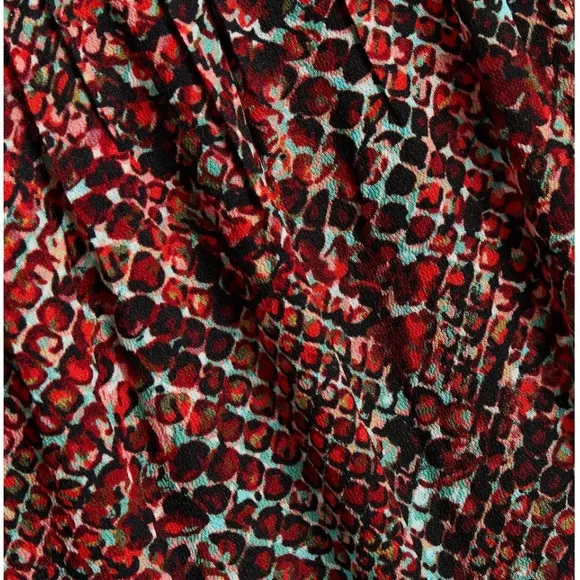 NICHOLASDevan gathered snake-print crepe mini dress size 6 luxury Brand