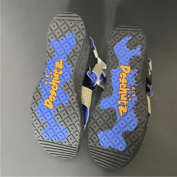 Nike ACG Deschutz Sandals Size 5.5 W Khaki Blue Orange Outdoor Shoes CT3303-200