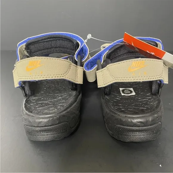 Nike ACG Deschutz Sandals Size 5.5 W Khaki Blue Orange Outdoor Shoes CT3303-200