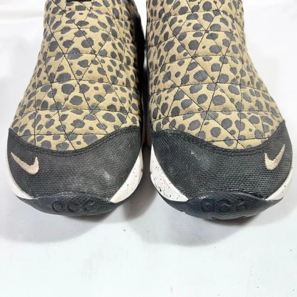 Nike Acg Low Cut Shoes Men 11.5 Cheetah Print Ci9367-201 Slip On Casual Sneakers
