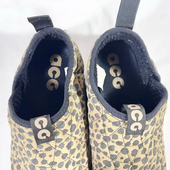 Nike Acg Low Cut Shoes Men 11.5 Cheetah Print Ci9367-201 Slip On Casual Sneakers